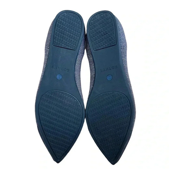 Rothy’s Twilight Metallic Captoe Points Flat Shoes Size 9.5 - Picture 6 of 11